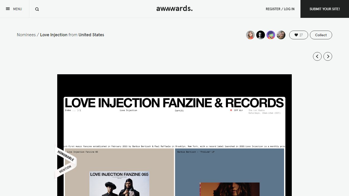 Love Injection - Awwwards Nominee